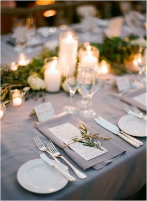 Charcoal linen look rectangle tablecloth 225 cm by 150 cm for wedding and events