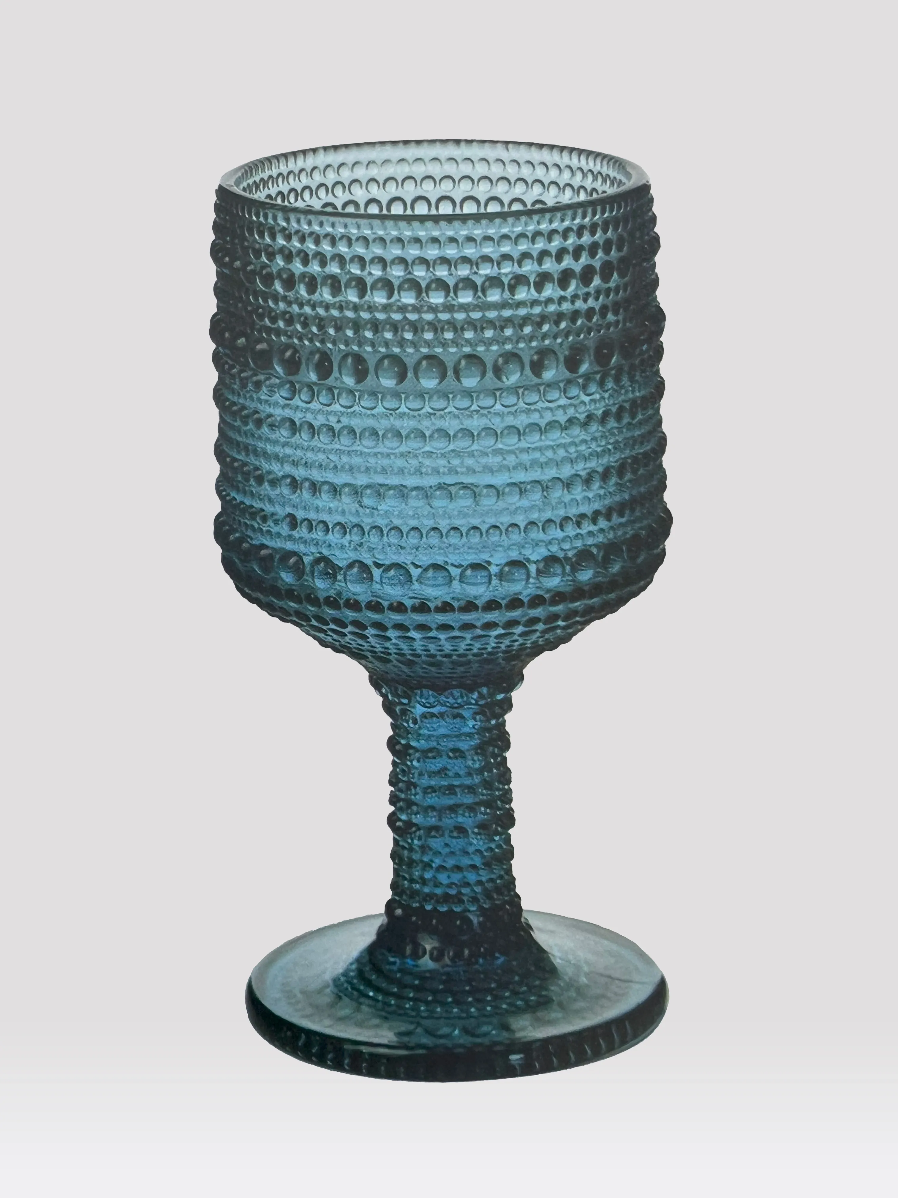 Wine glass heavy blue