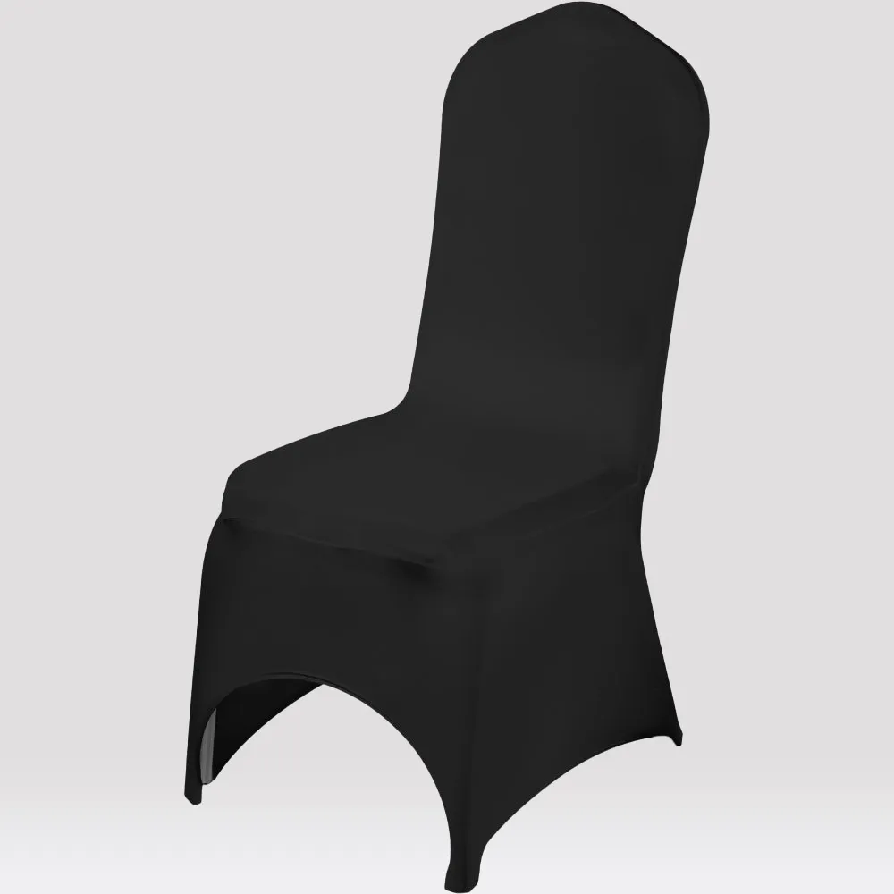 Black fitted chair cover for weddings, receptions, parties