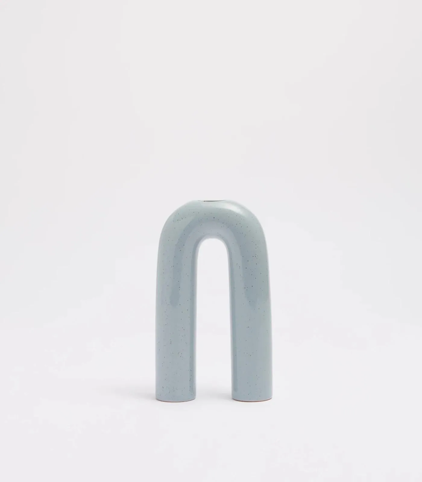 Arched eggshell blue bud vase 