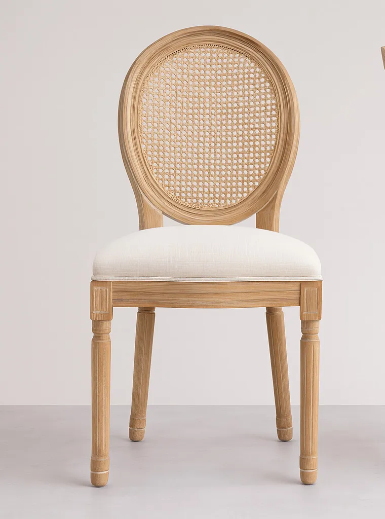 Louis Rattan Back Chair for Signing or Bridal Table