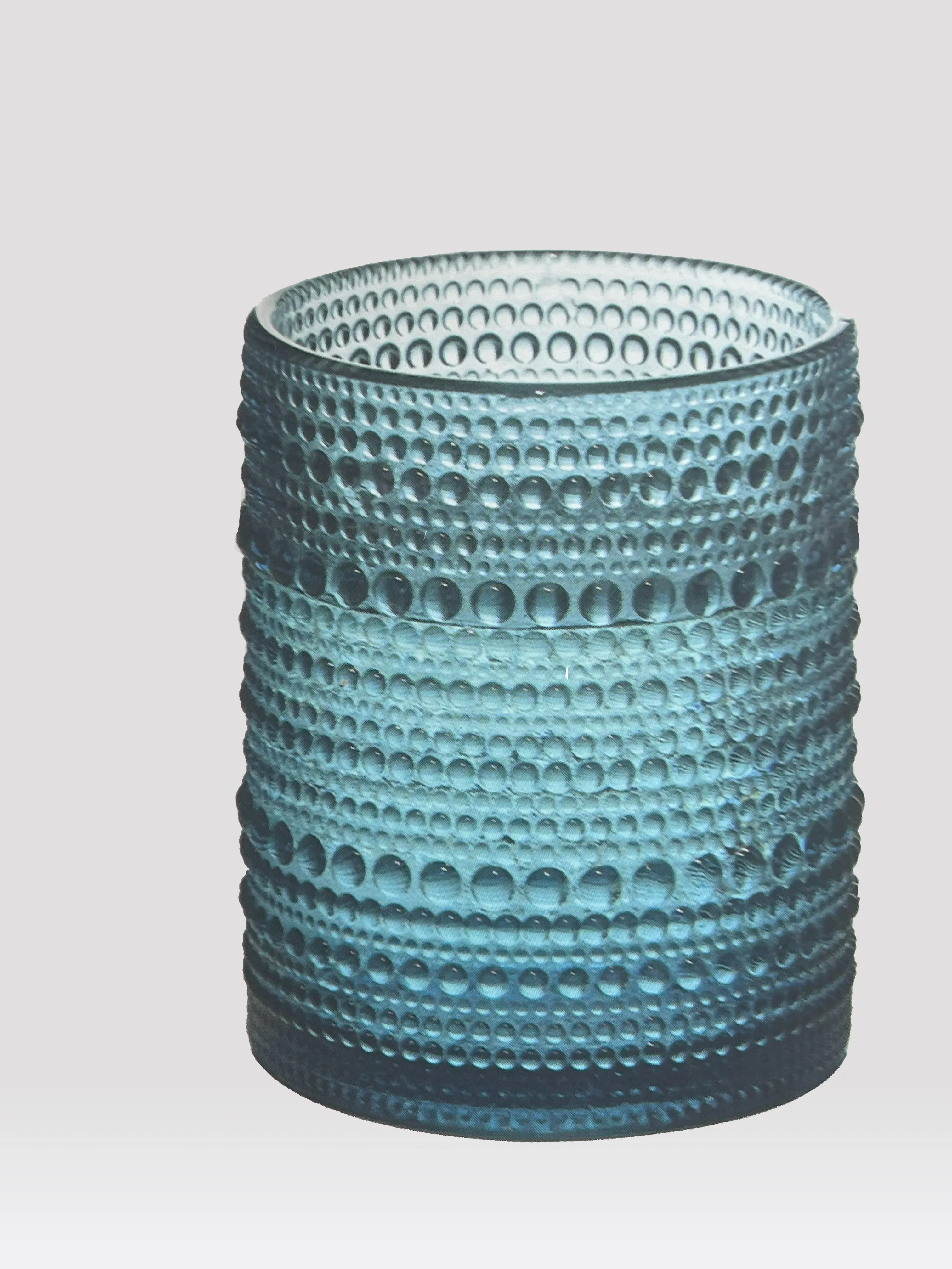 Tumbler glass heavy blue