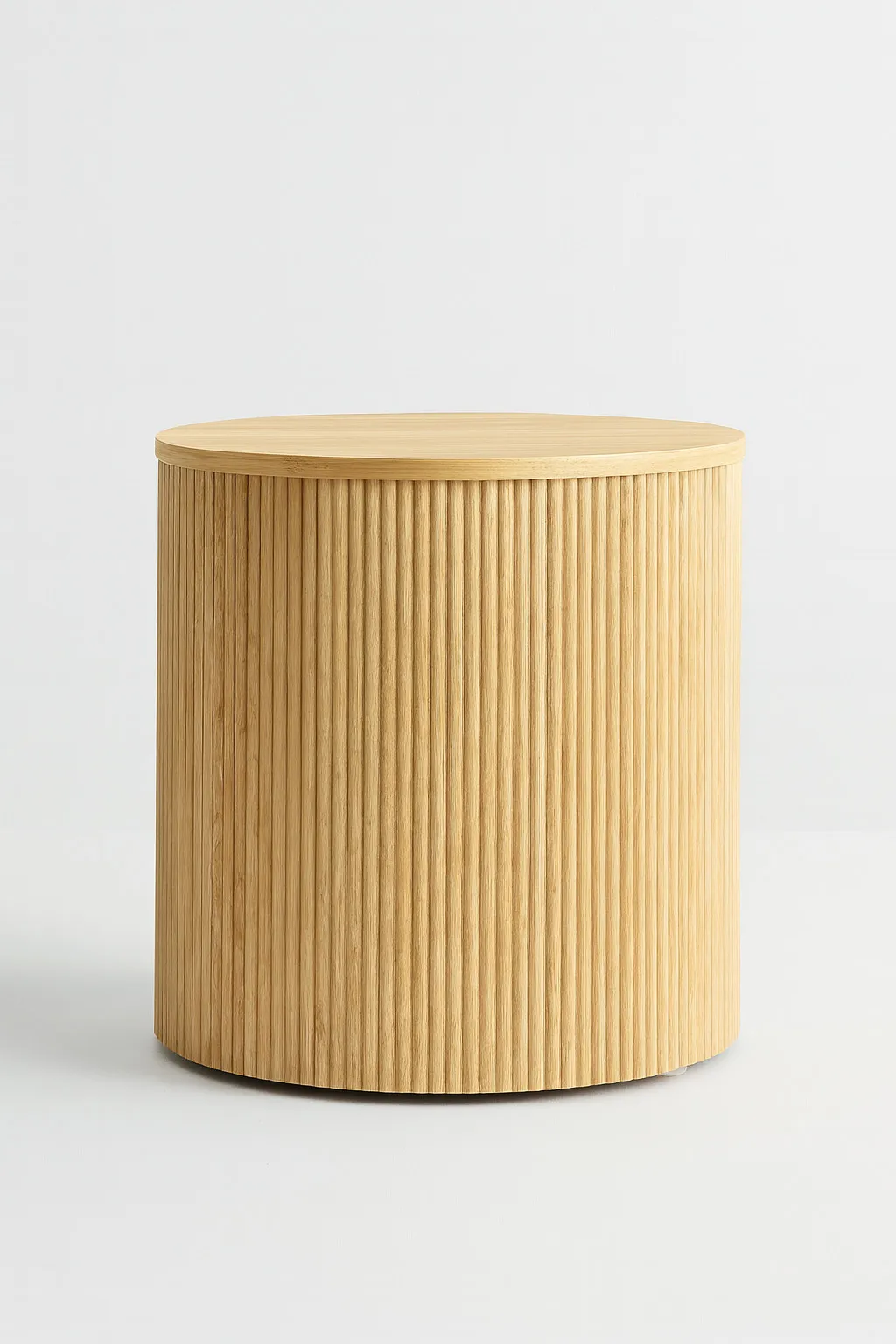 Round Ribbed Plinth Natural