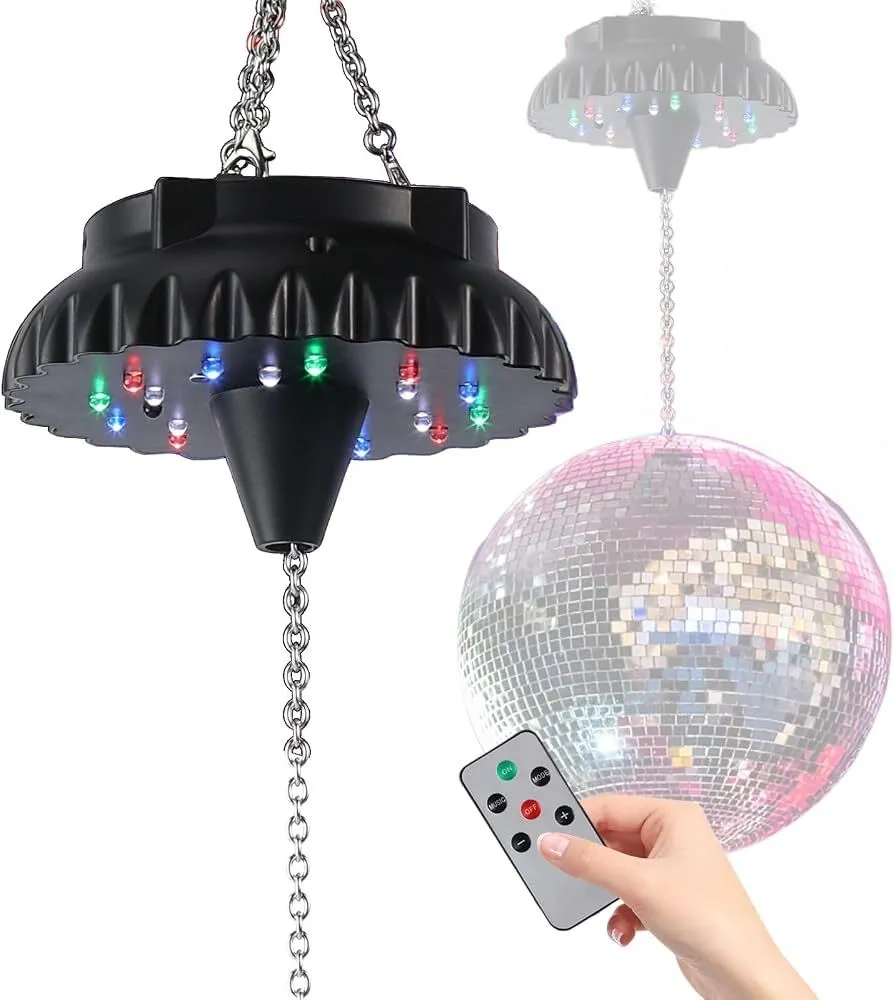 Mirror Disco Ball w/ Spinner