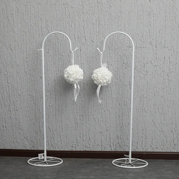 White wedding shepherd hooks 120 cm