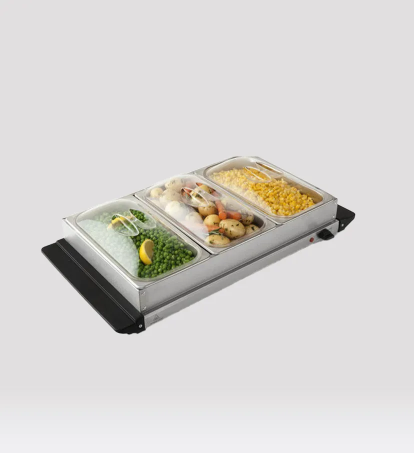 Food warmer bain marie buffet server 3 trays