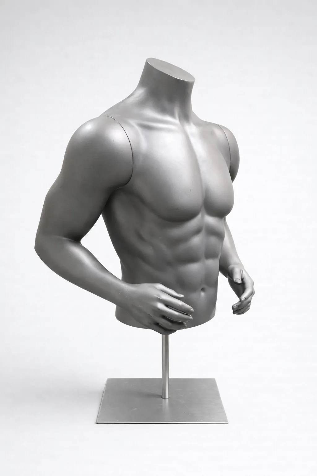 Male Half Torso Mannequin with Hands