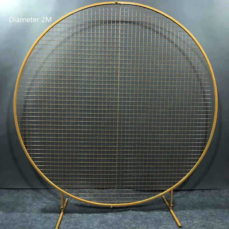 Wedding or party meshed gold round arbour stand  for hire and rental