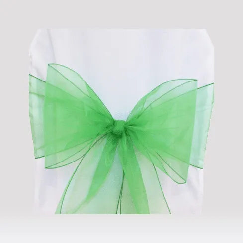 Emerald organza chair sashes chair bow ties ribbon for wedding, engagement, birthday party, reception, ceremony  decoration 