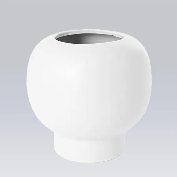White round matte vase 