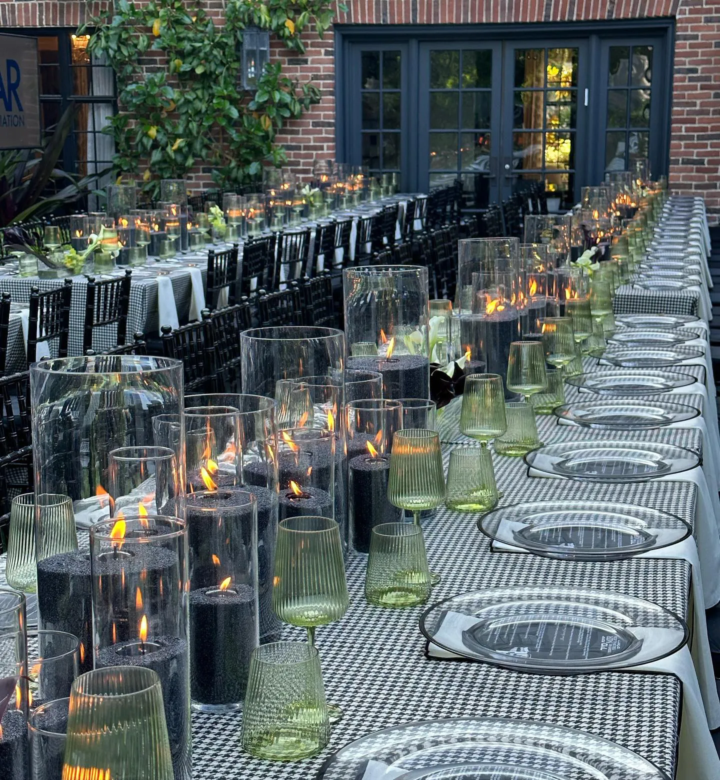 Table hurricane cylinder vase candle sand powder Runner Package 60 off candles