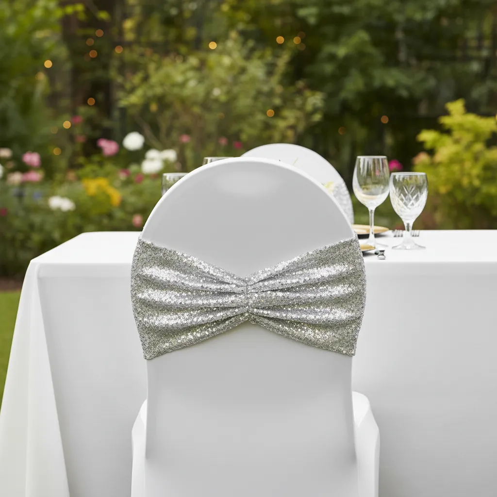 Silver chair band sash