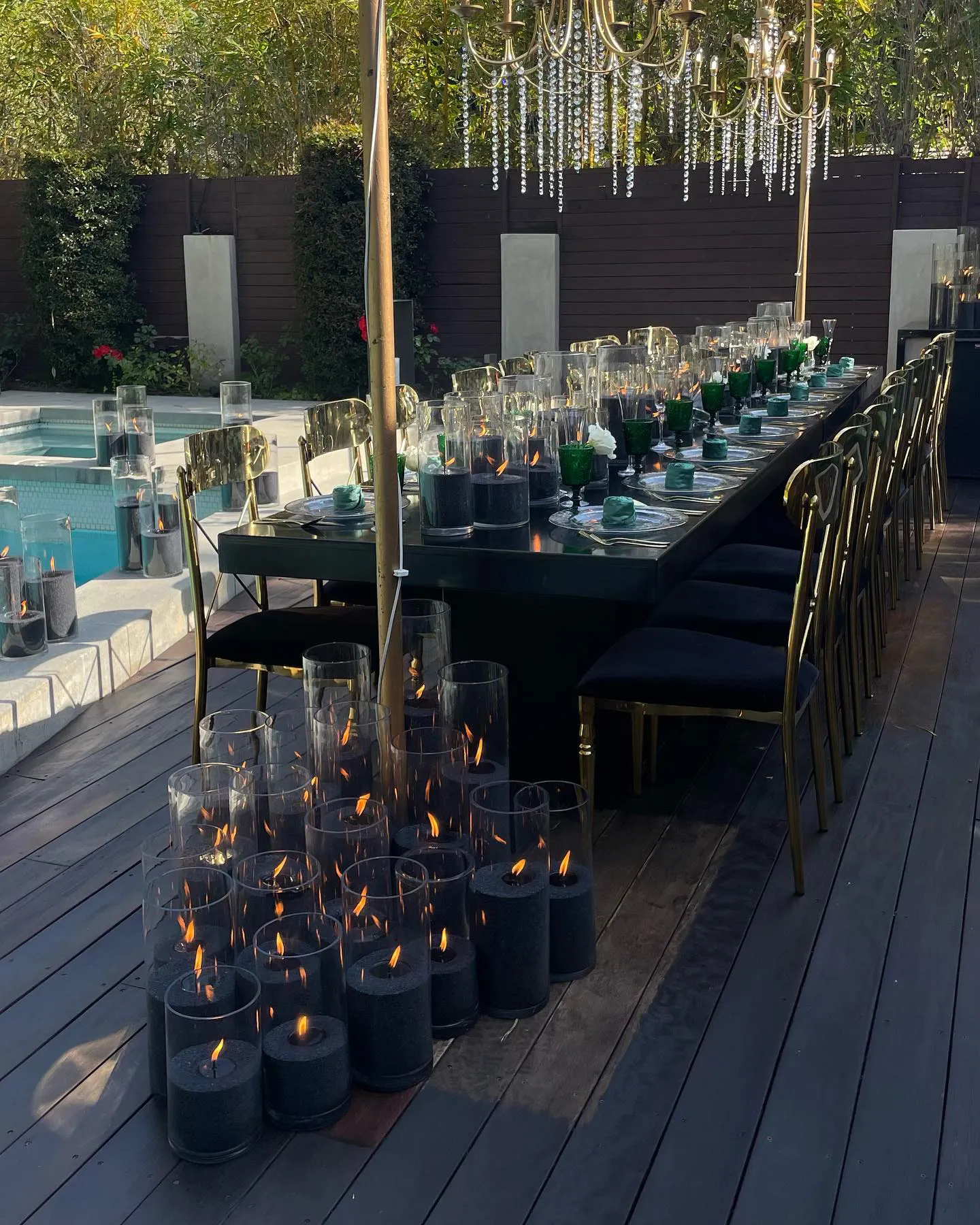 Table hurricane cylinder vase candle sand powder Runner Package 60 off candles