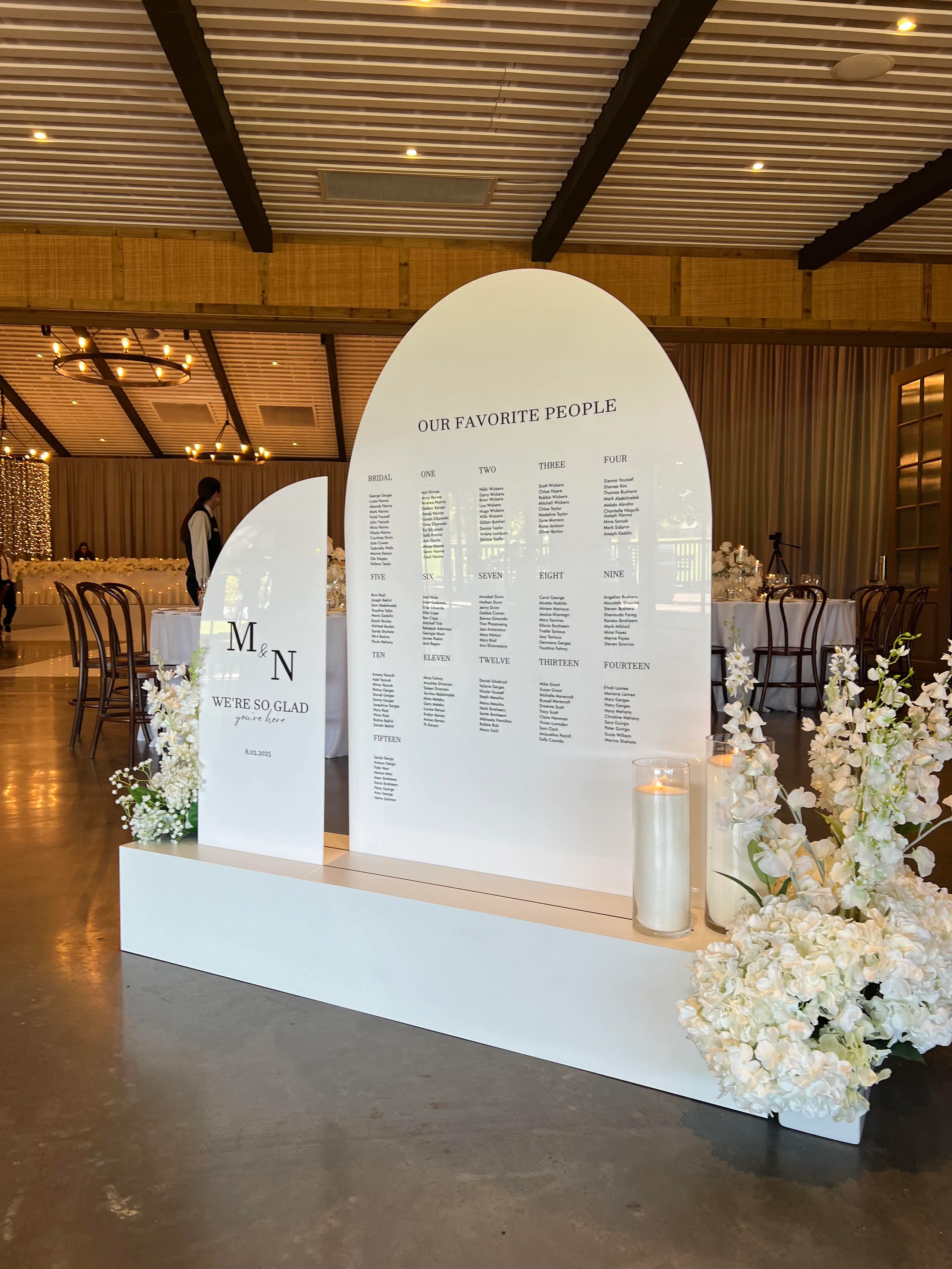Wedding welcome sign and table seating chart