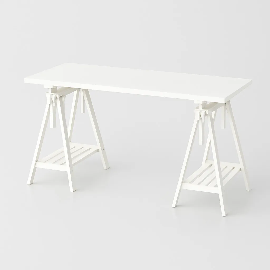 White Trestle Table