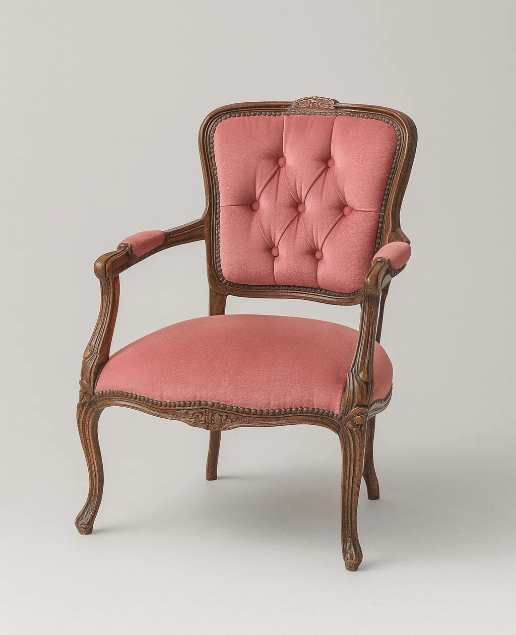 Pink Velvet Armchair