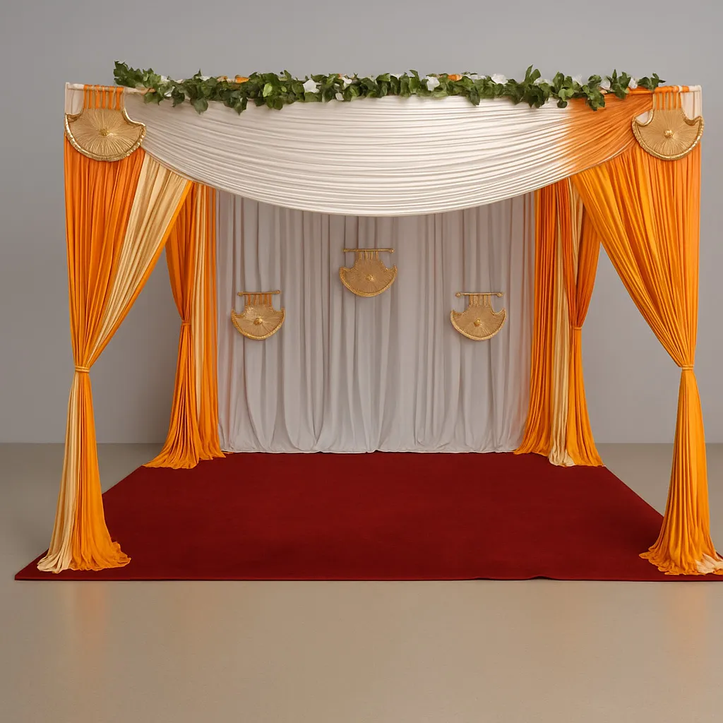 Orange & Ivory Wedding Mandap