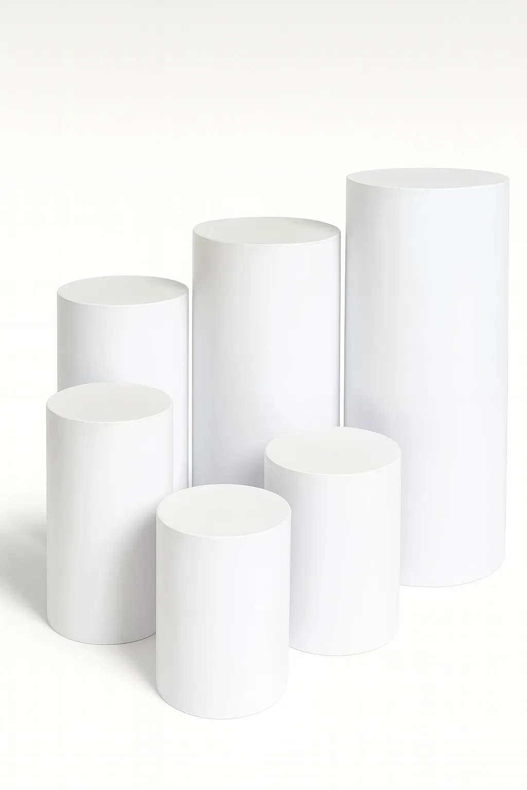 Set Of Round Cylinder Plinths