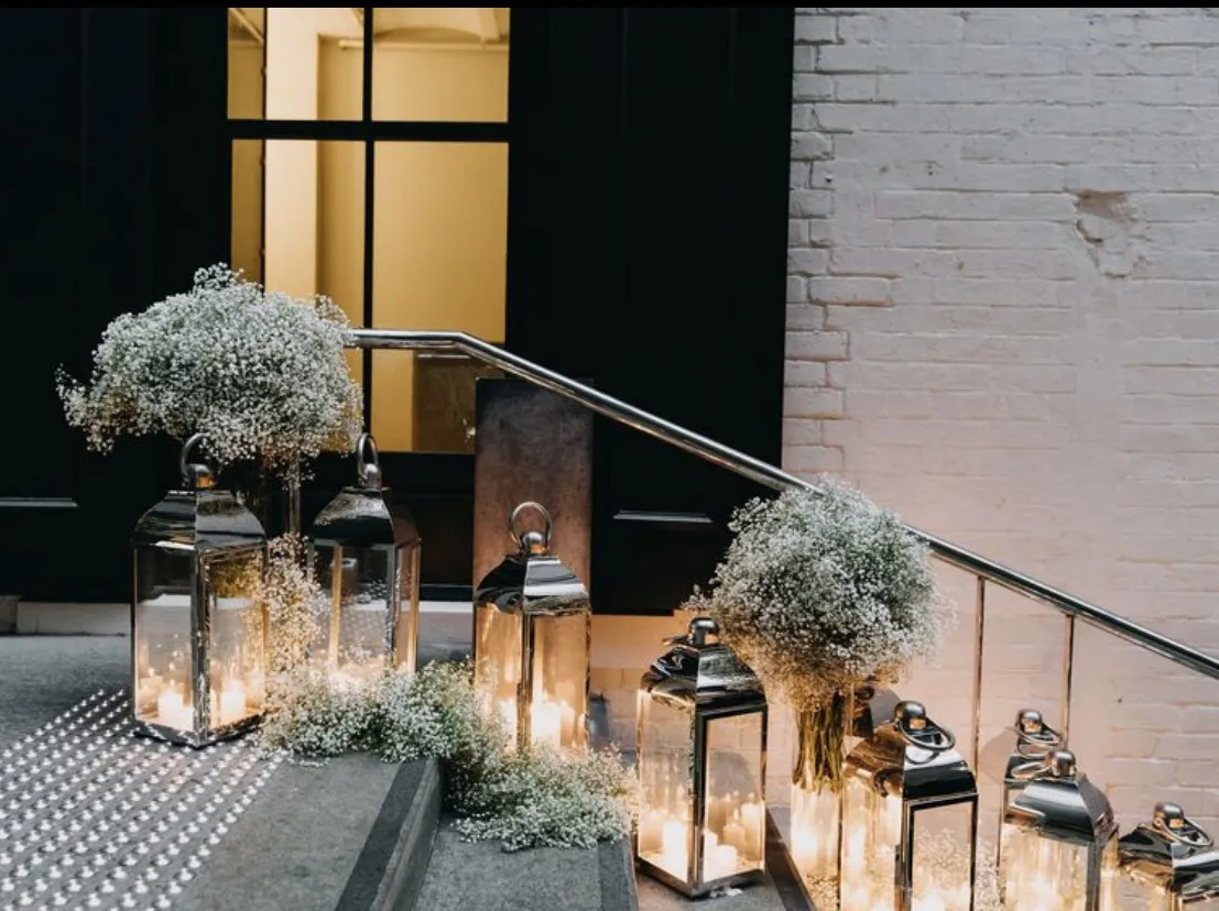 Lantern extra large stainless steel 60 cm 