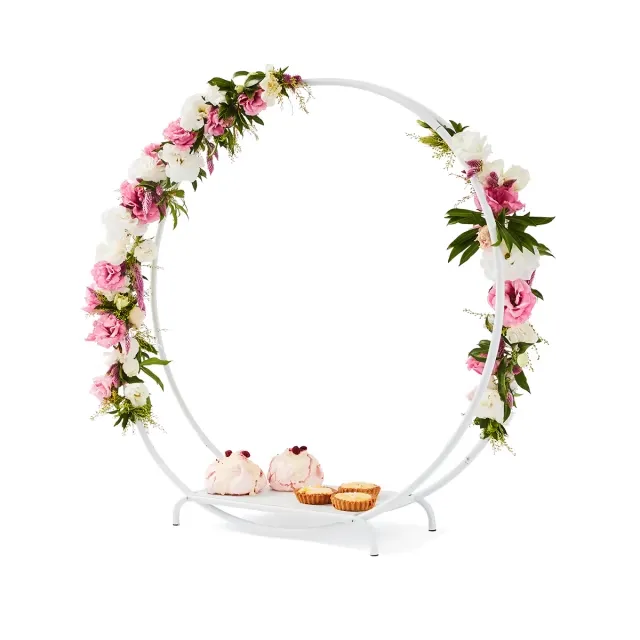 White metal wedding or celebration cake stand 80 cm