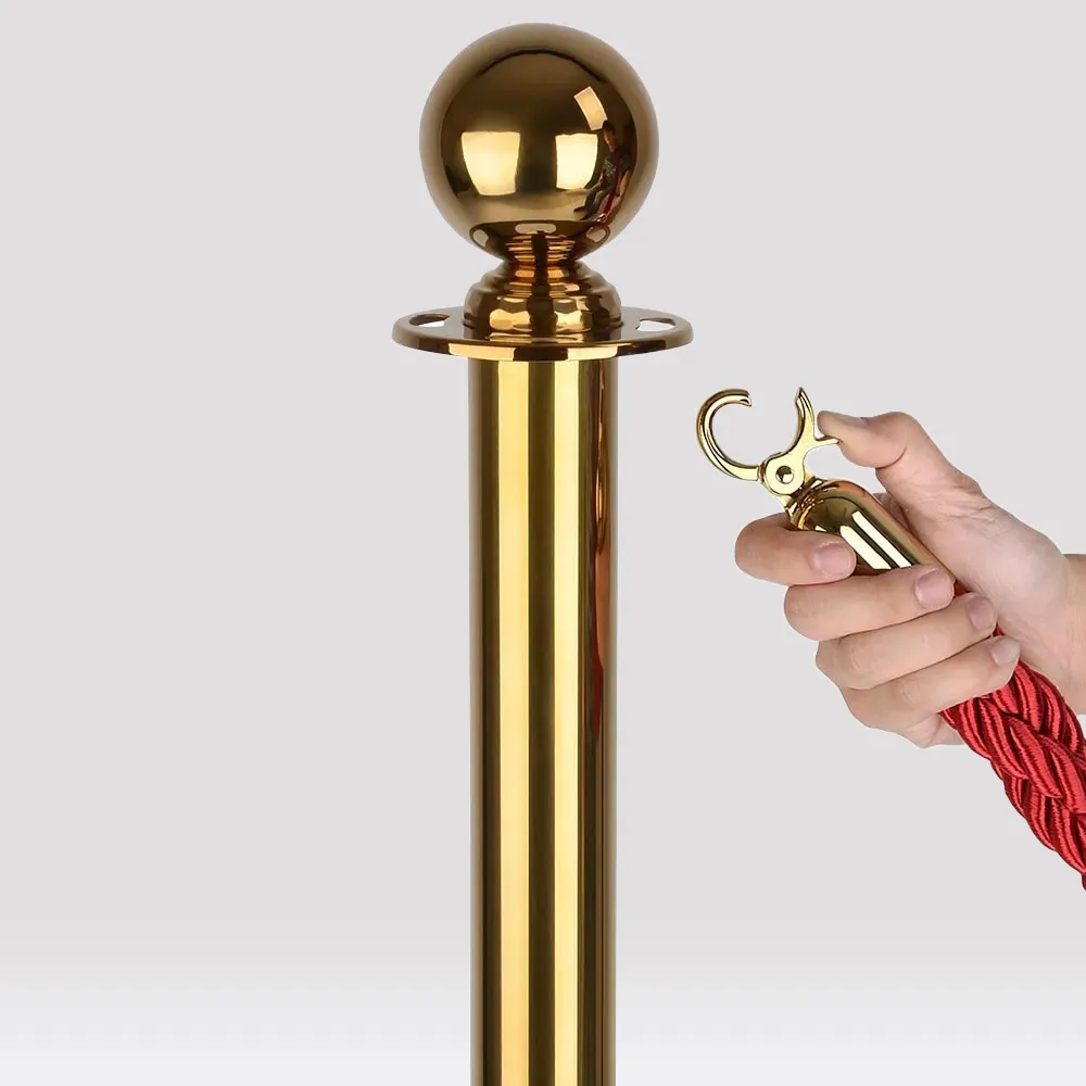 Red twisted rope  for barrier stanchion bollard