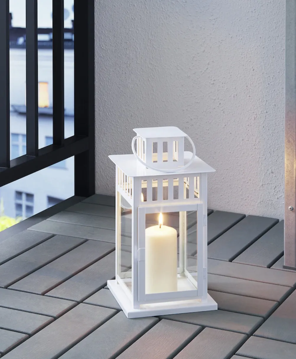 Lantern white 28 cm
