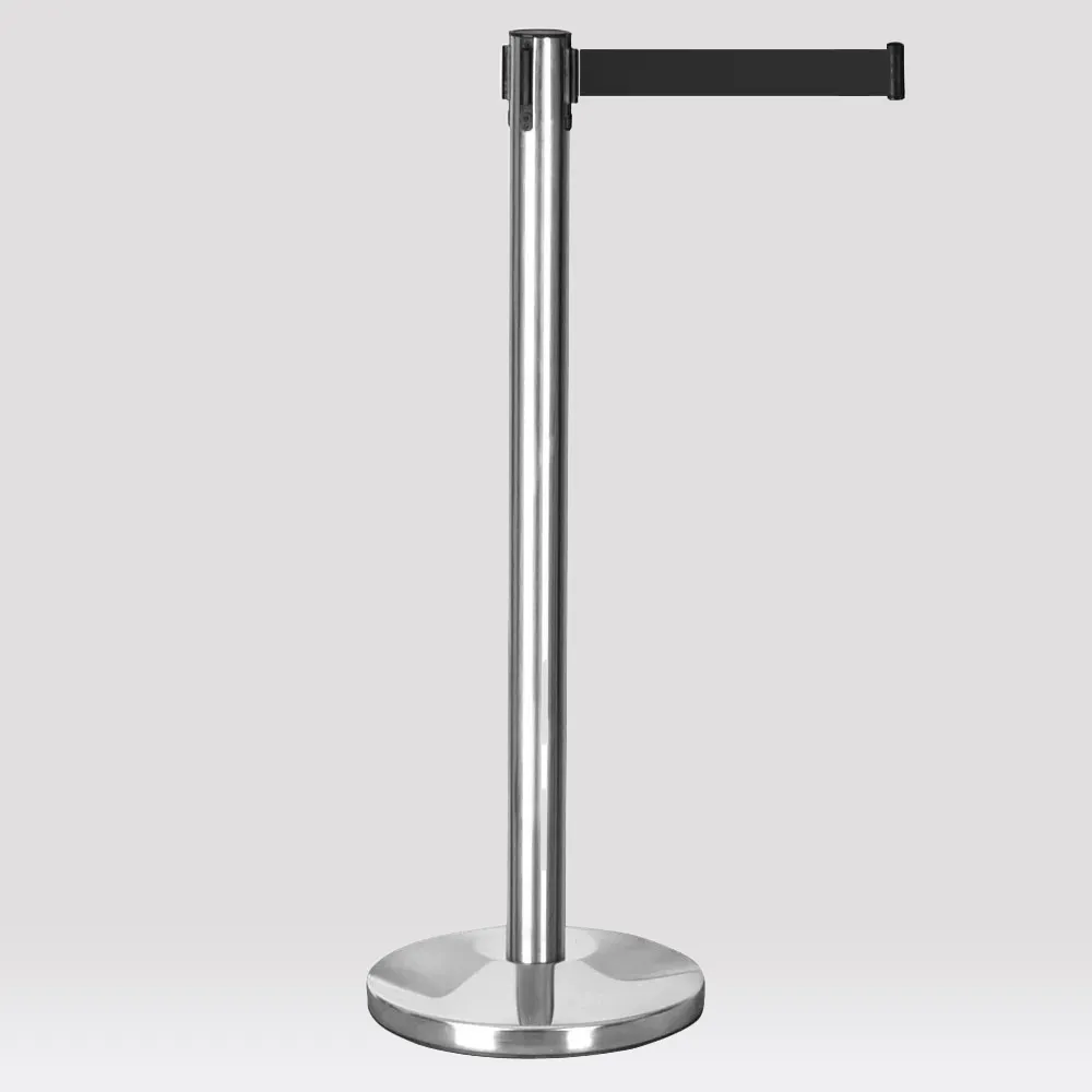 Stainless steel retracktable barrier stanchion bollard 