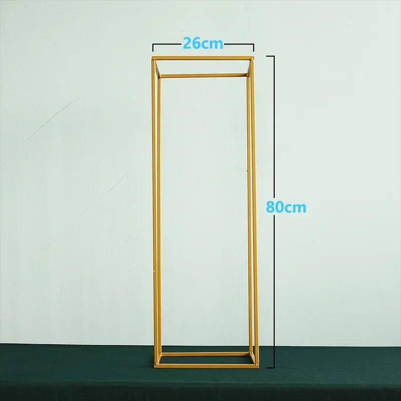 Gold metal flower/centerpiece stand plinth 80 cm for hire and rental