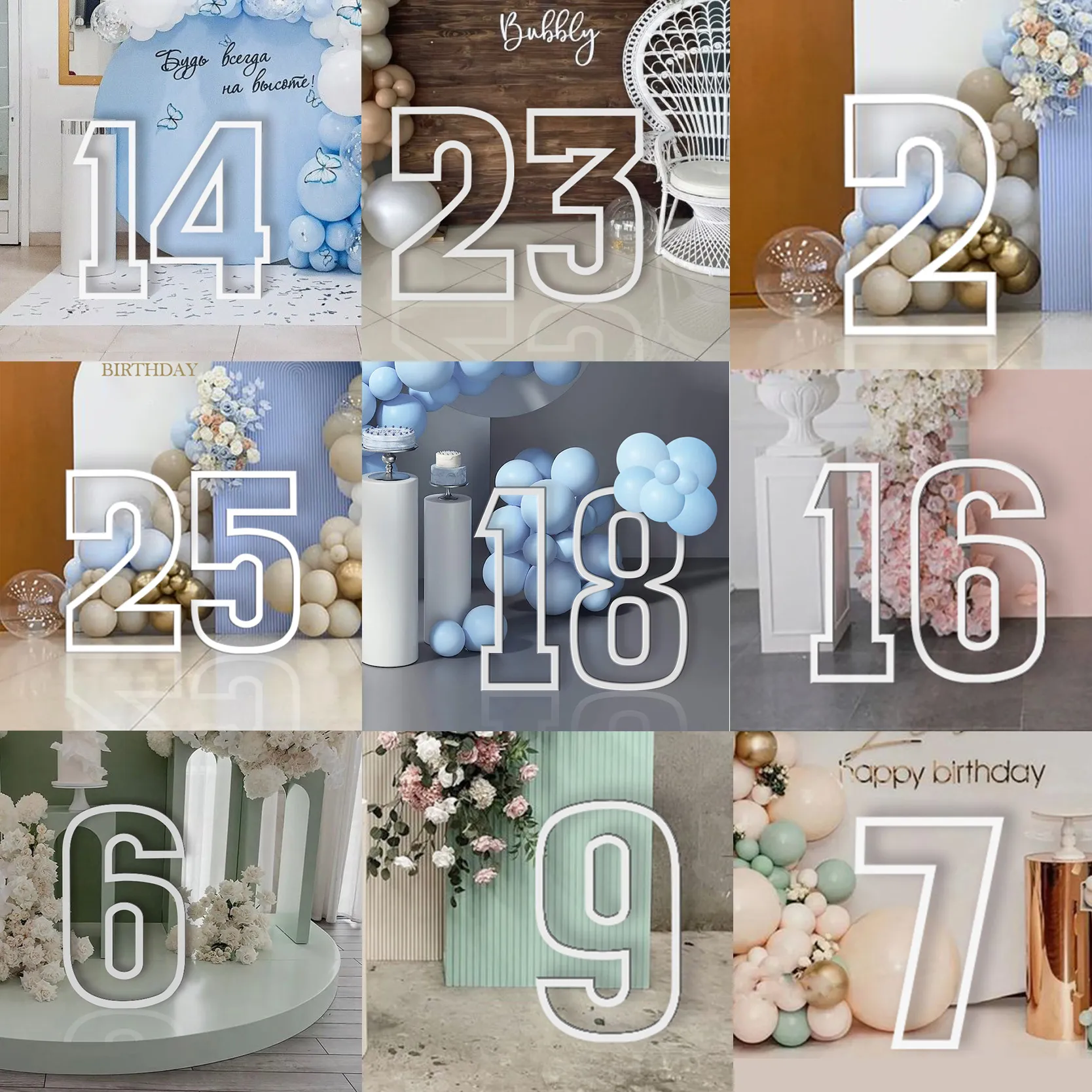 Hollow Wooden Numbers