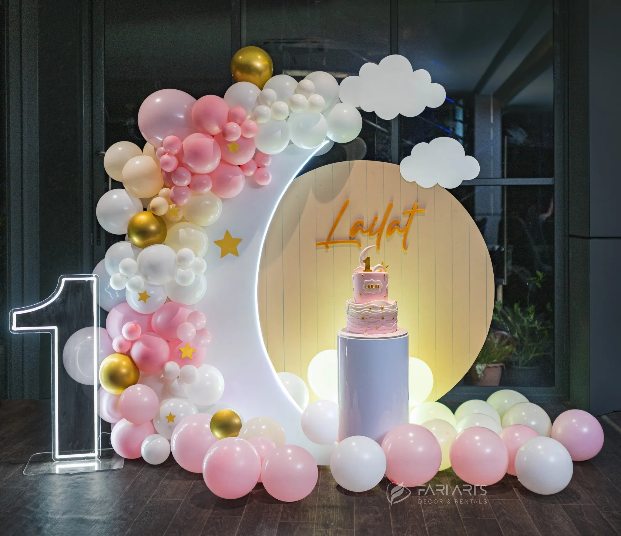 Crescent Moon Backdrop Panel Arch