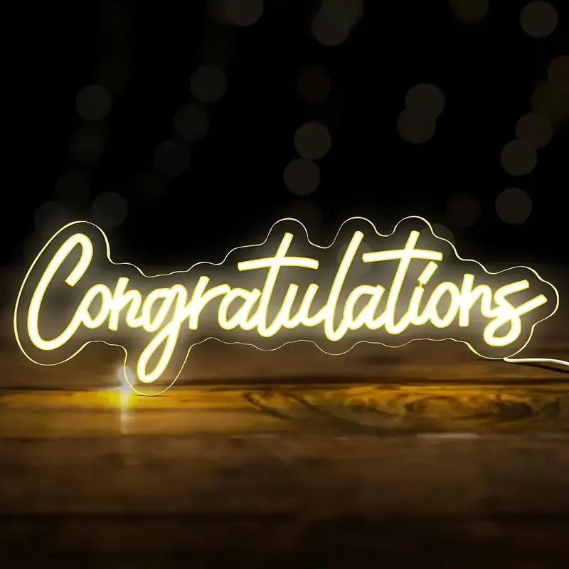 Congratulations Neon Sign