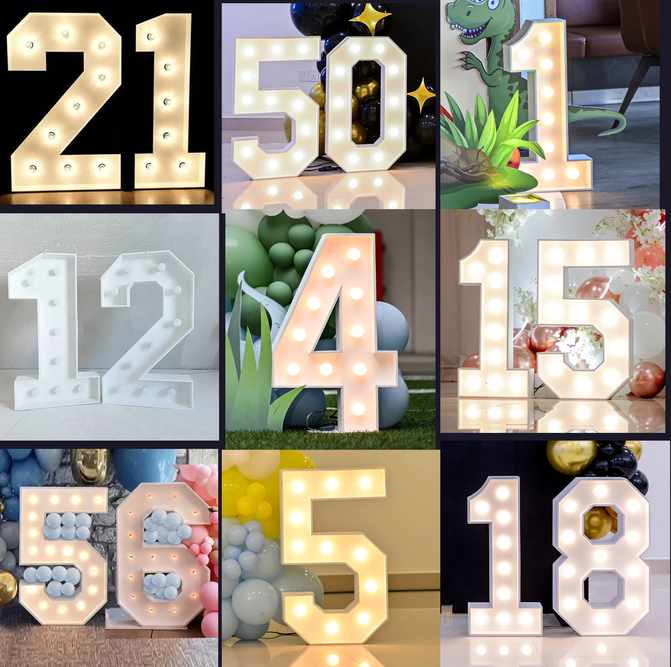 Marquee Number Bulb Number