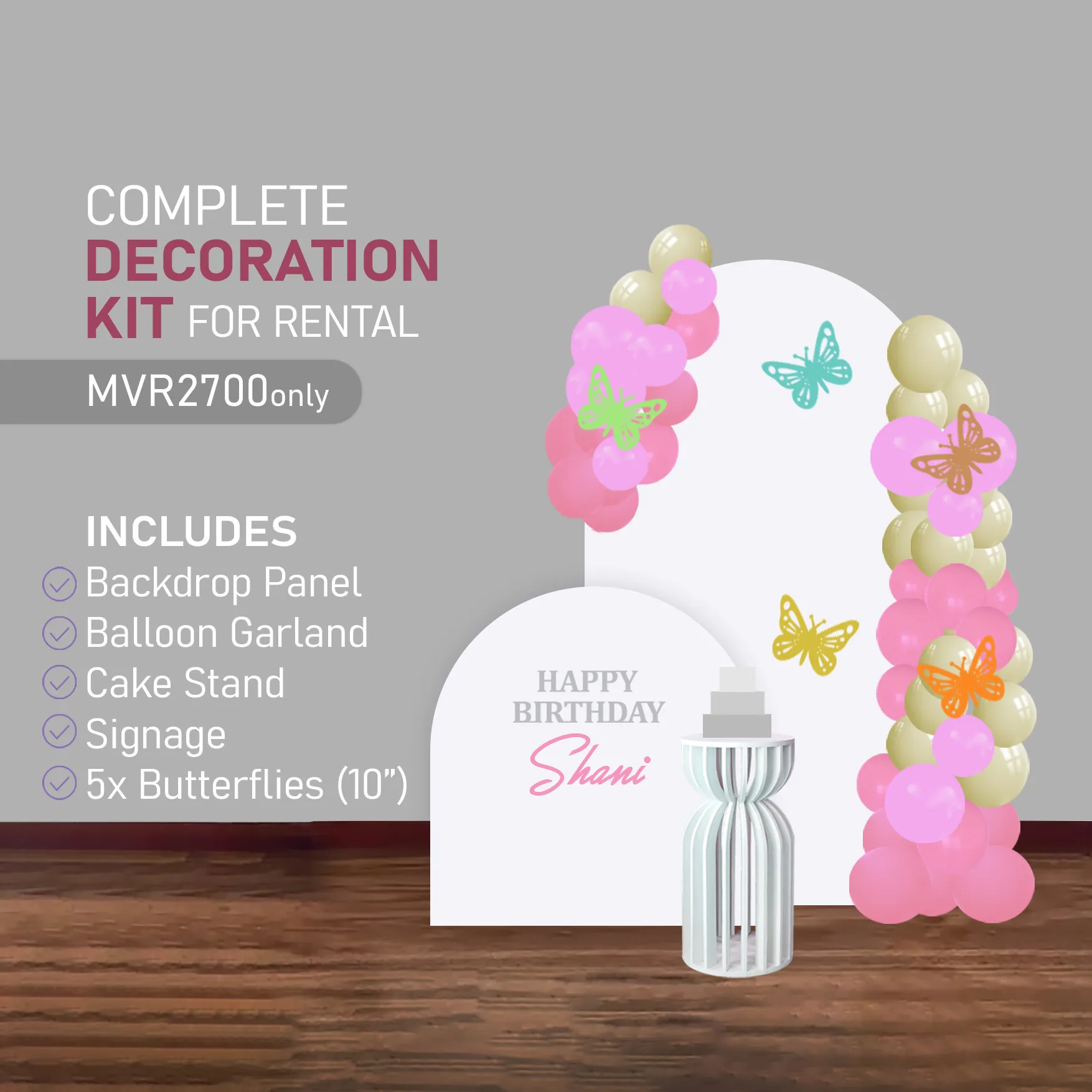 Complete Decoration Setup Kit Butterfly