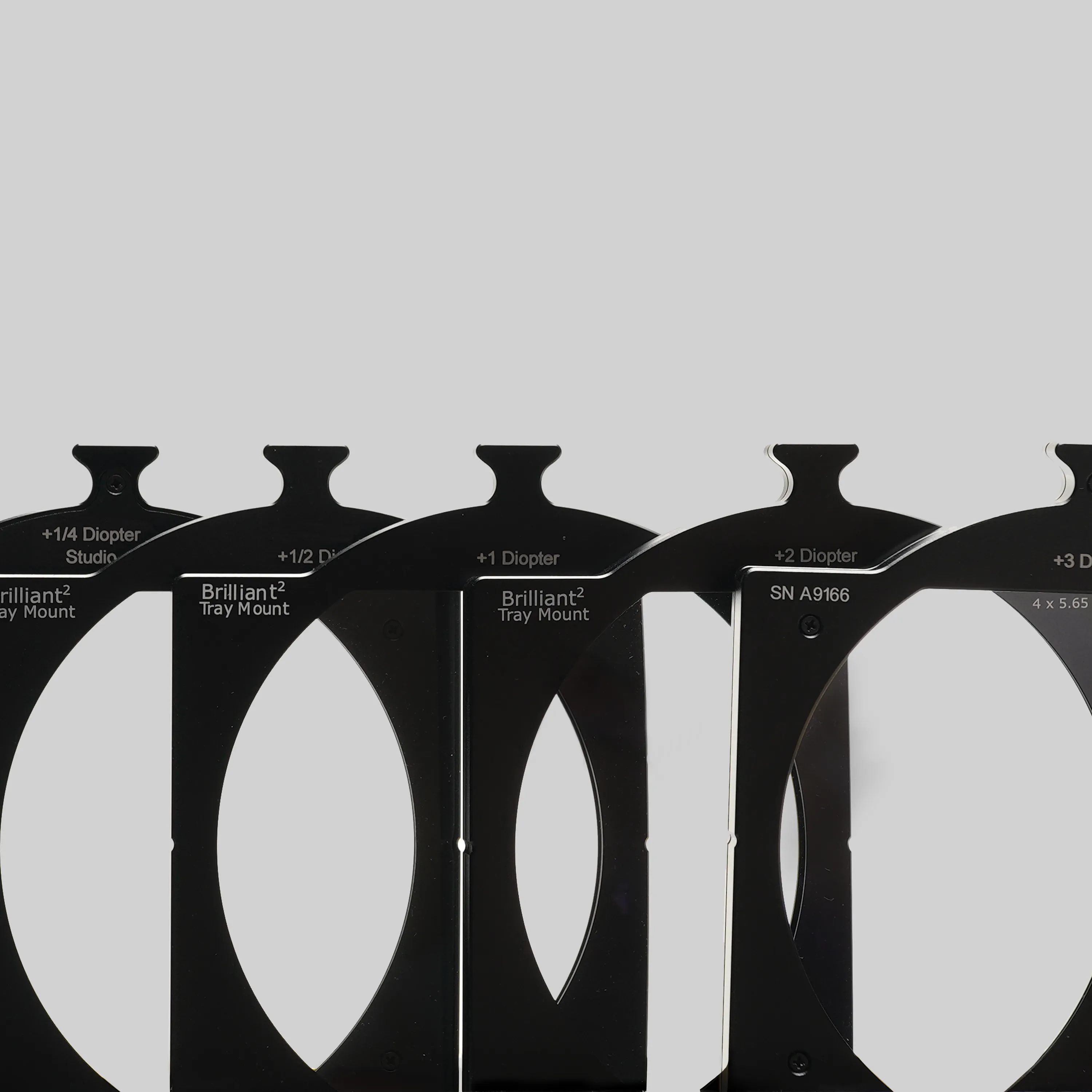 Lindsey Optics 4 x 5.65" Brilliant² Tray Mount Close-Up Lens Set