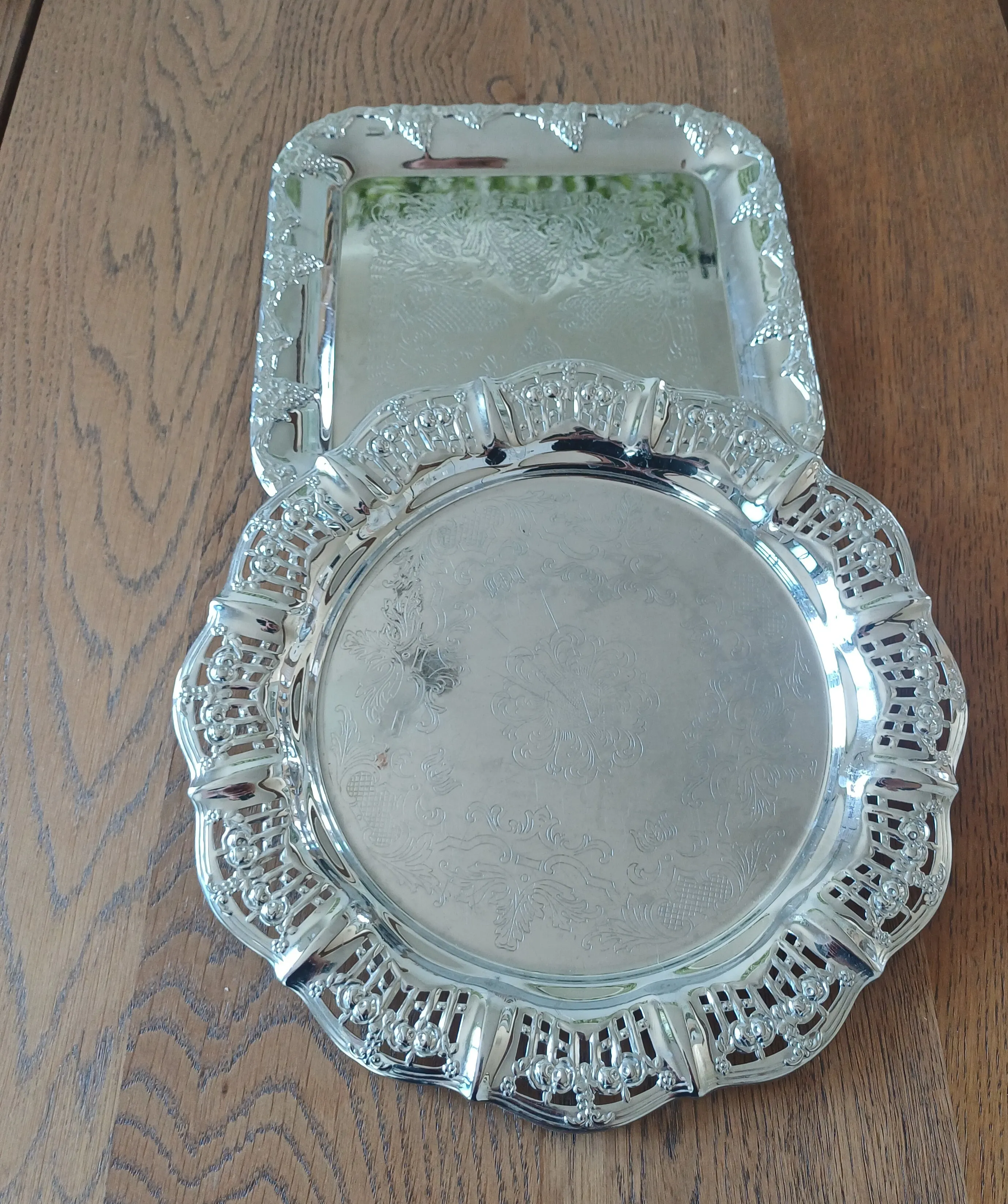 Tarjoilulautaset, hopea