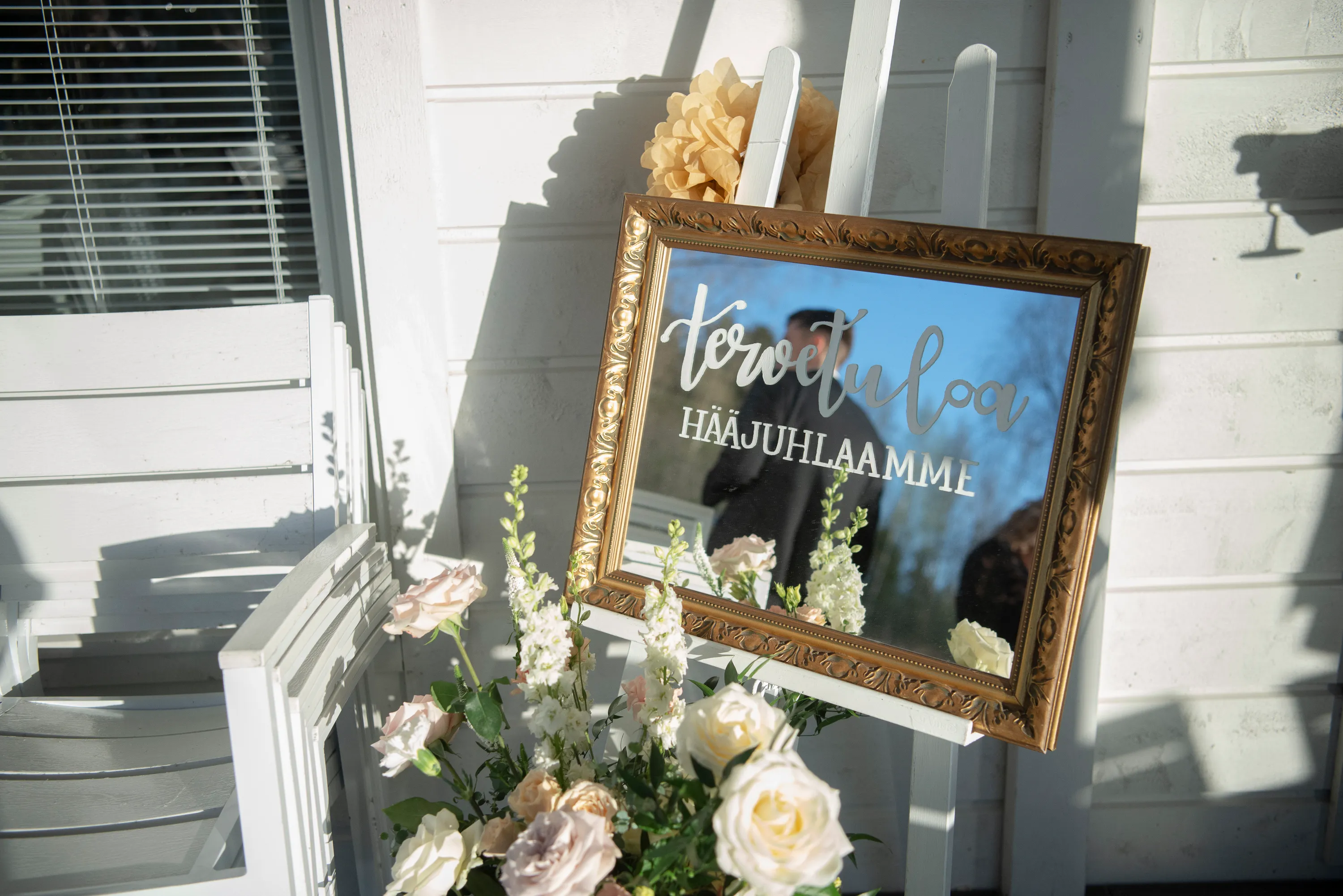 Tervetuloa hääjuhlaamme, peili
