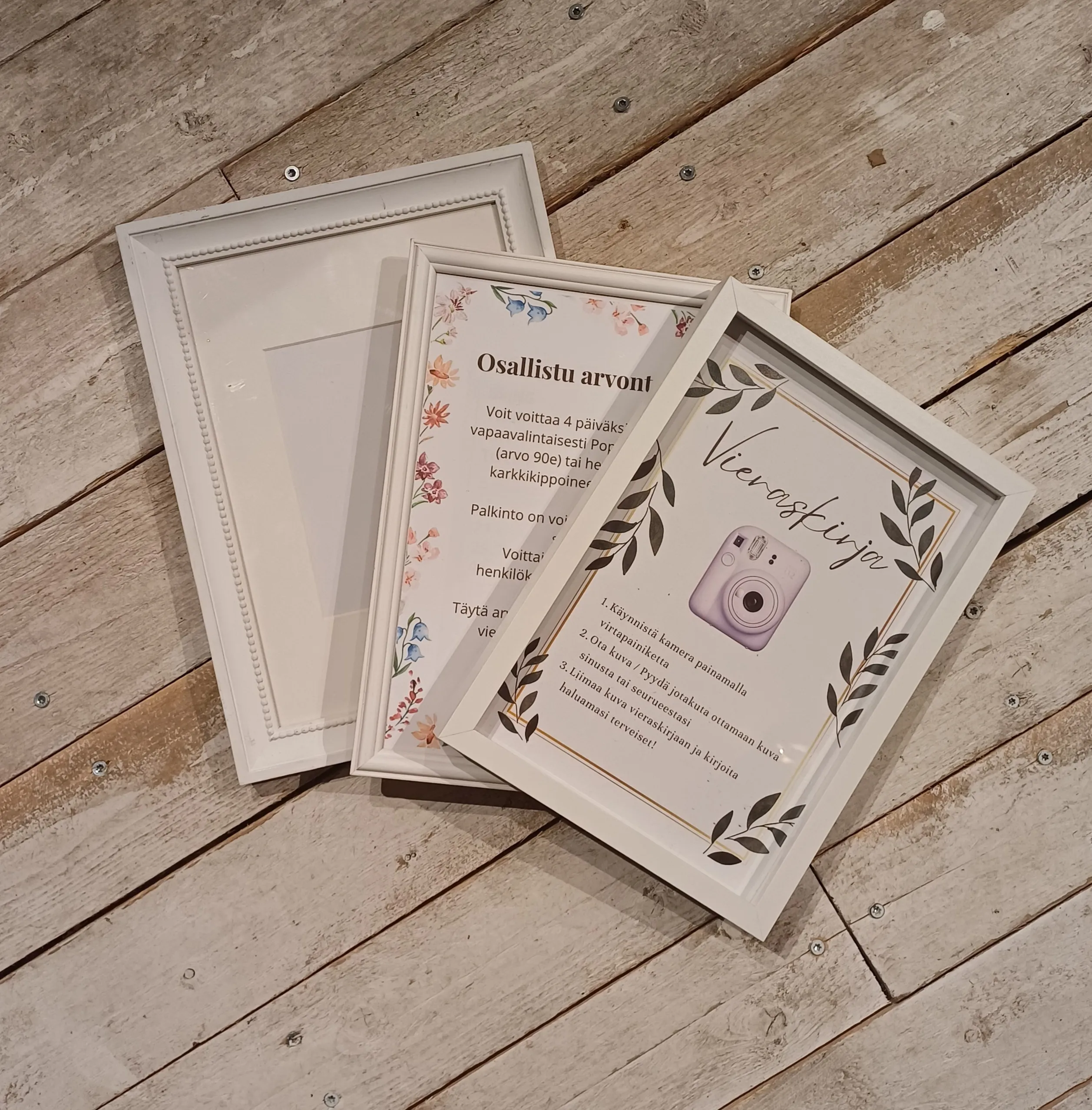 Valkoiset kehykset 21x29-30cm 