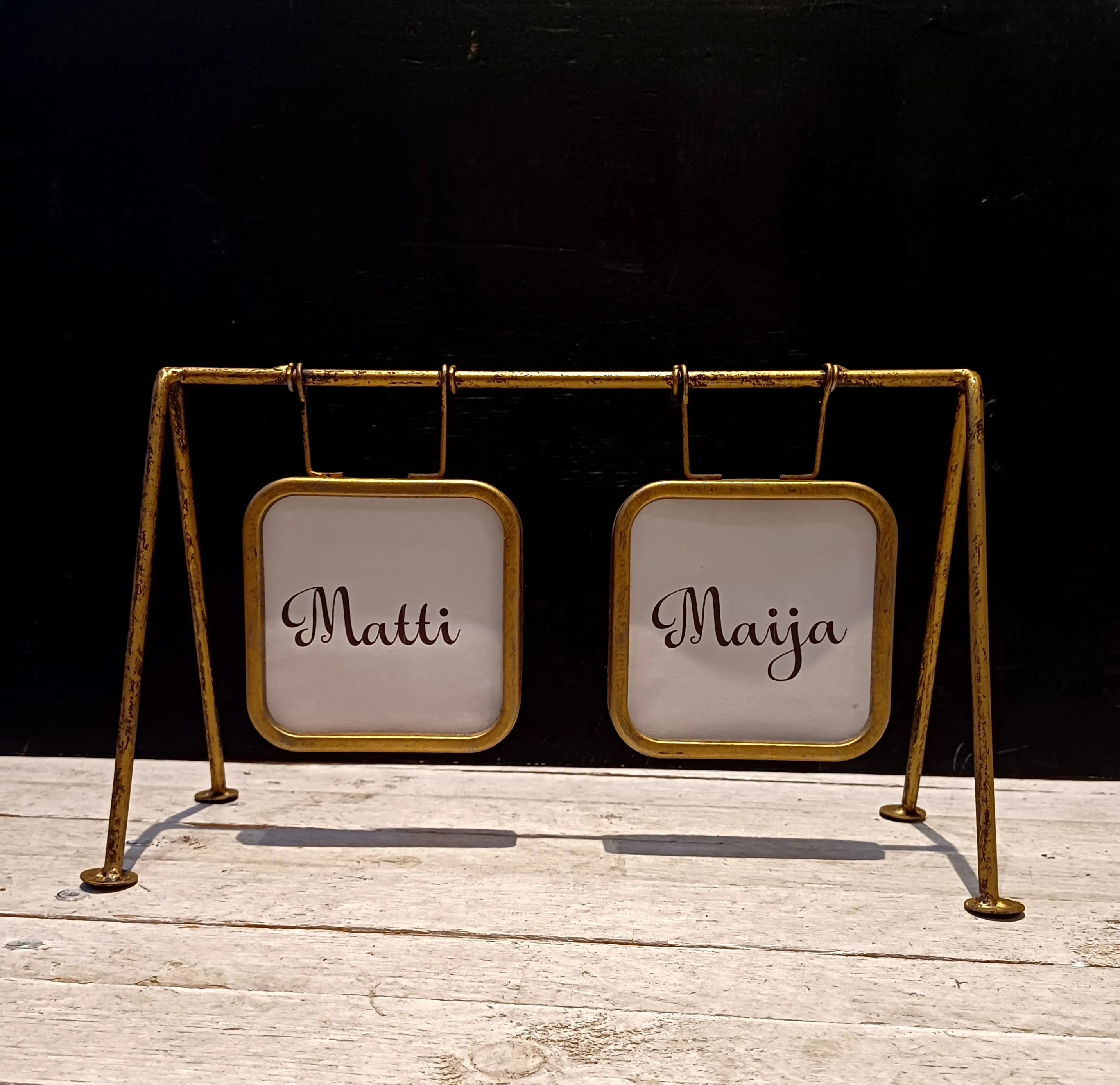 Teline nimille, kulta/messinki