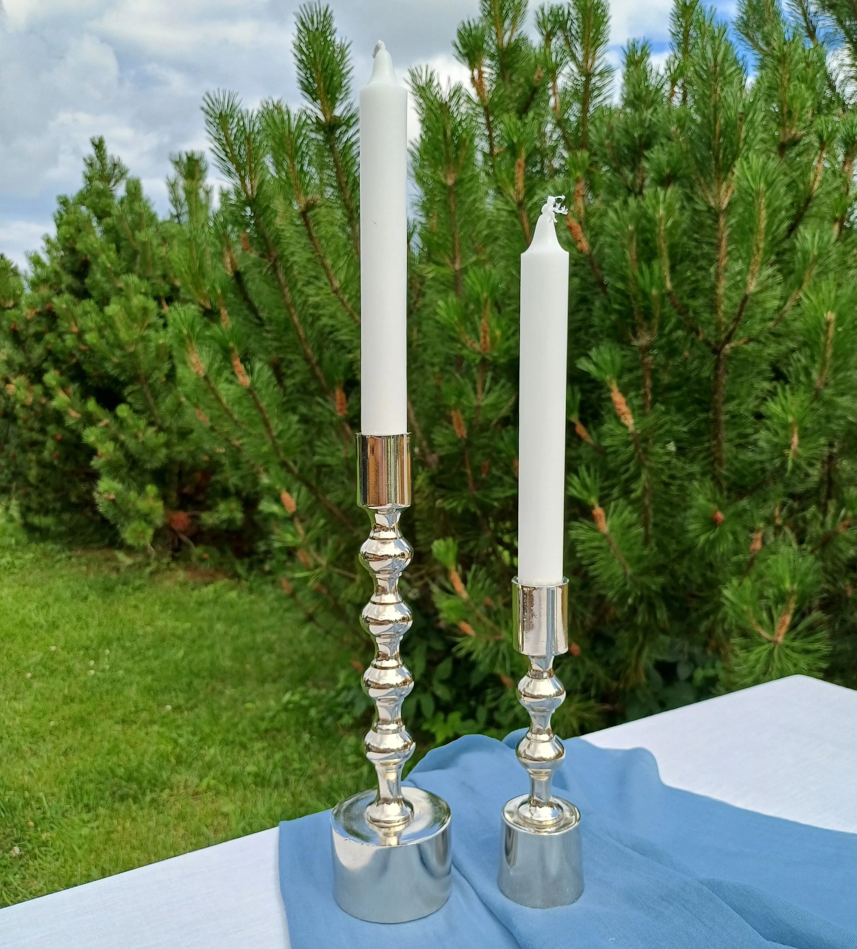 Kupla kynttilänjalka, hopea