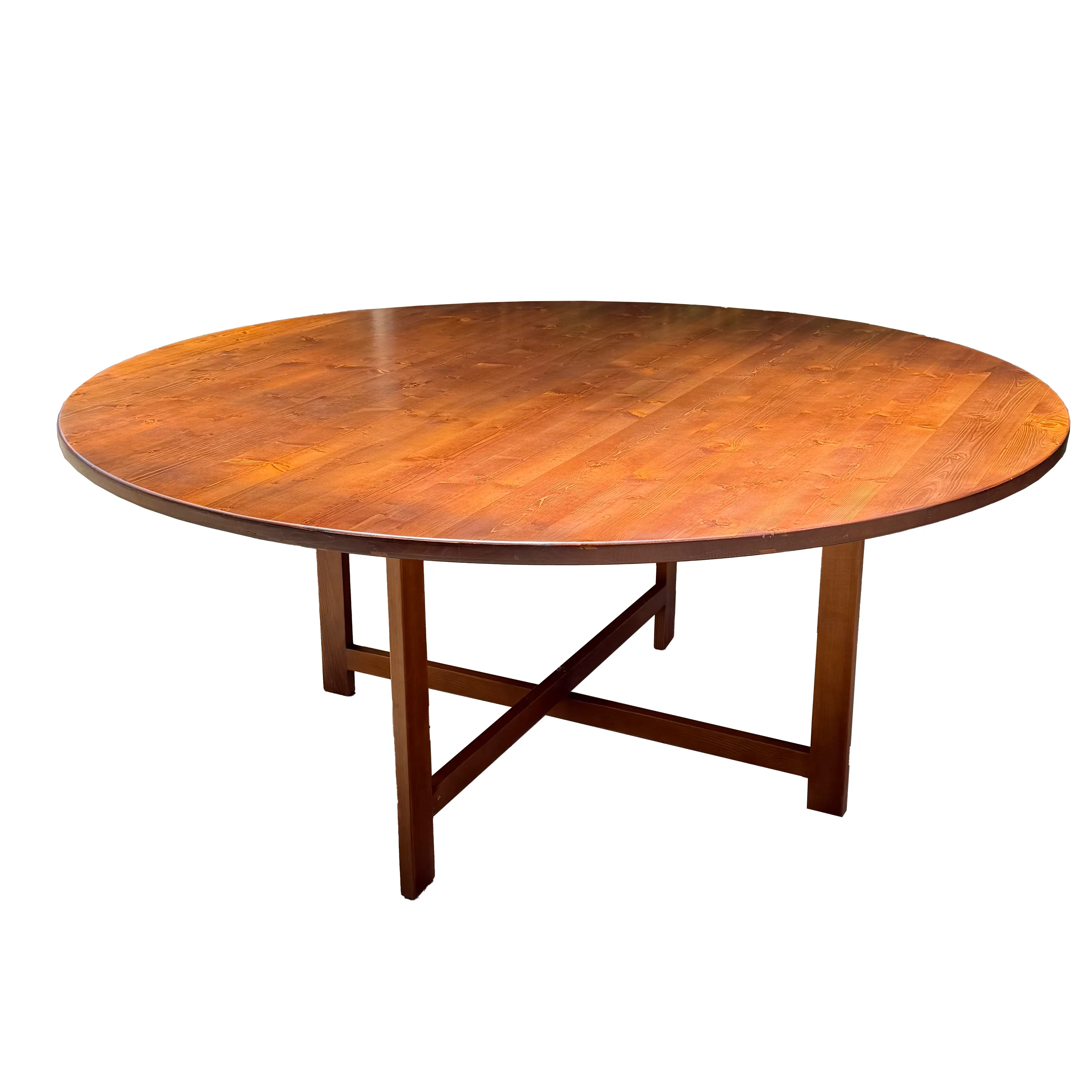 Mesa redonda de madeira