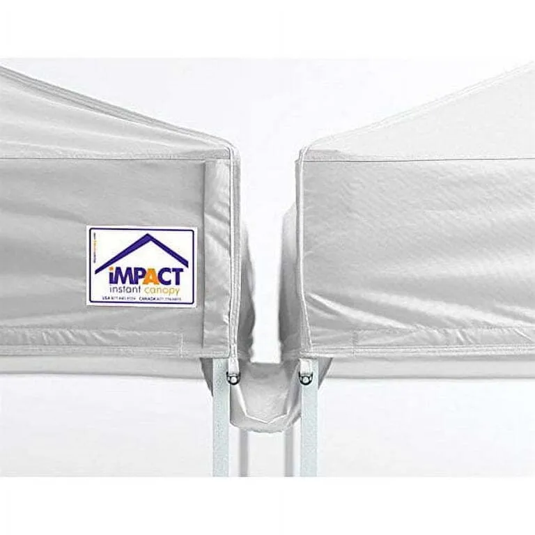 10' White 300D Canopy Rain Gutter