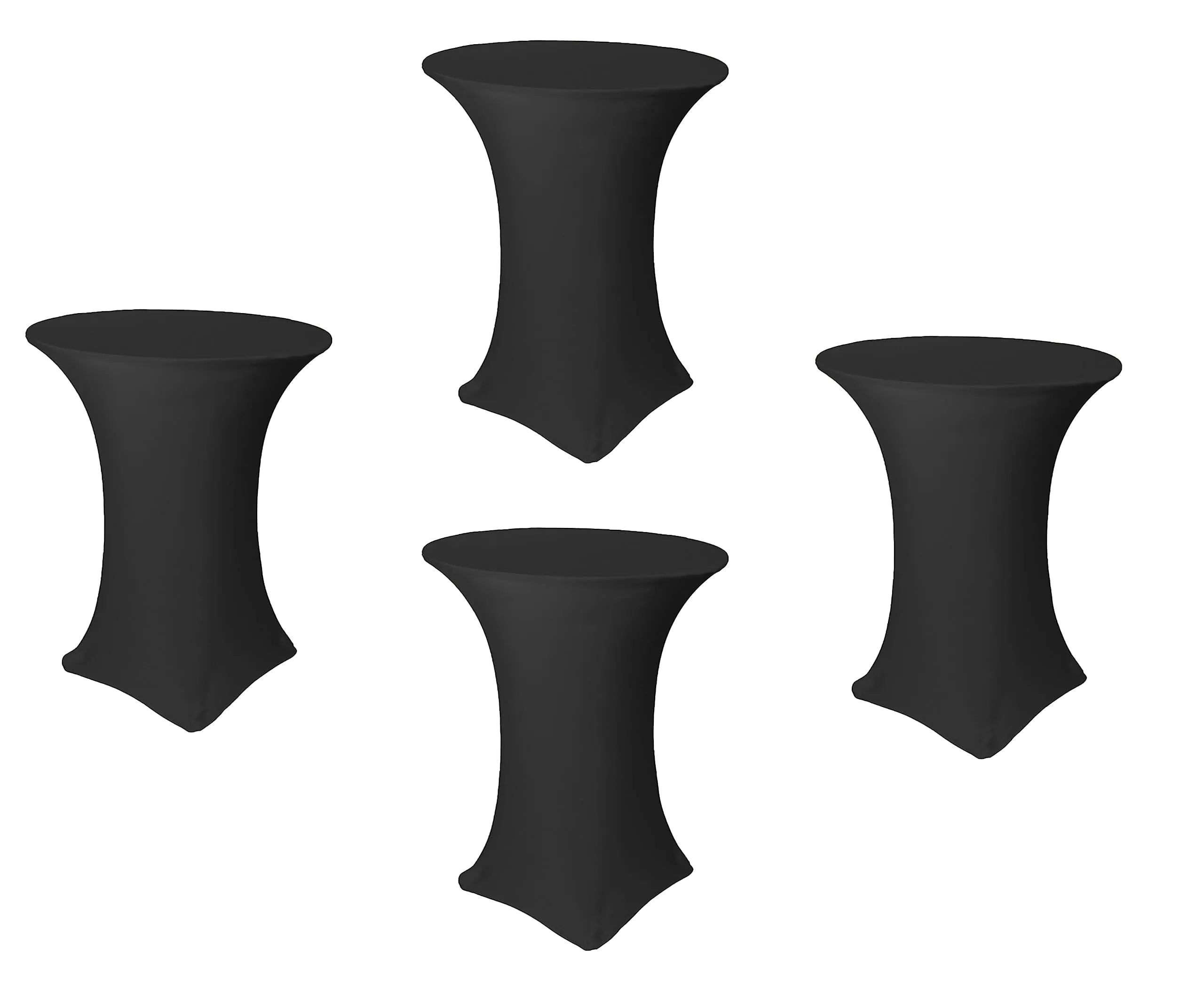 30" x 42" H Black Spandex Cocktail Table Cover 