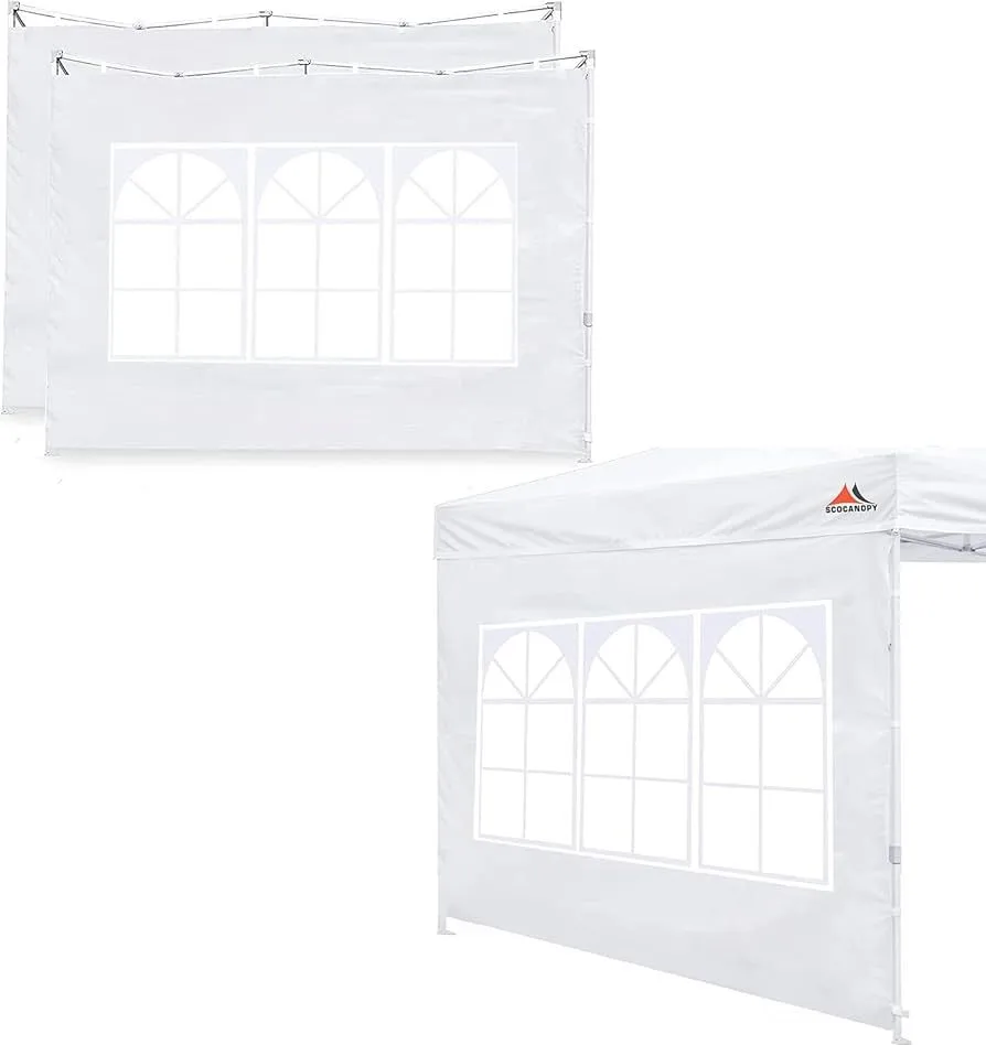 10' White 210D Canopy Church Wall