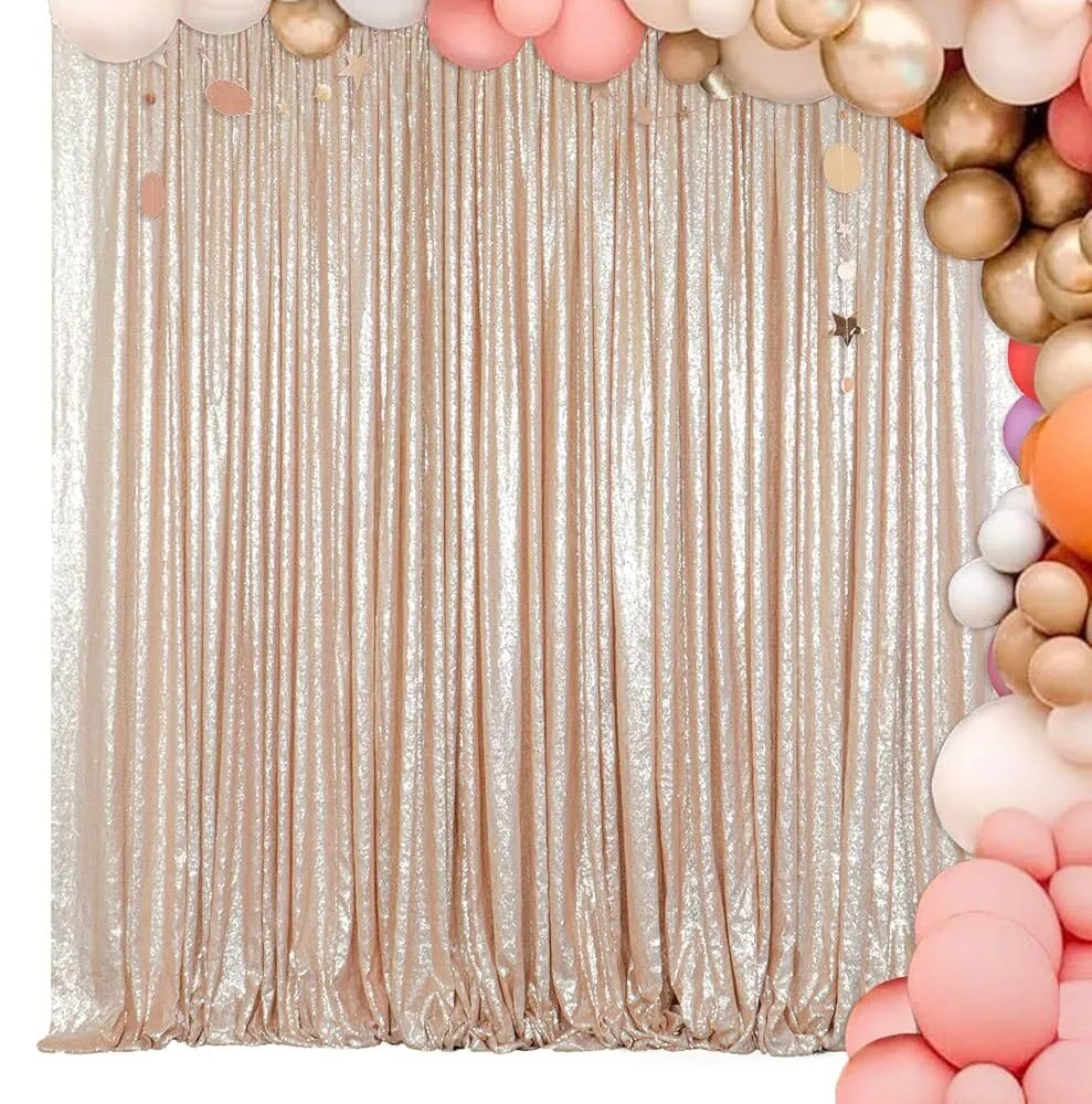 8' x 8' Champagne Sequin Backdrop