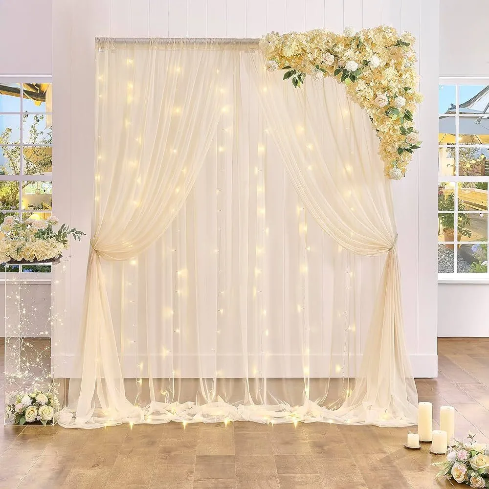 Champagne Tulle Drape