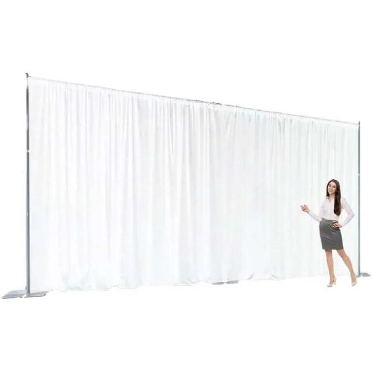 10' x 10' Black polyester and White Chiffon Backdrop