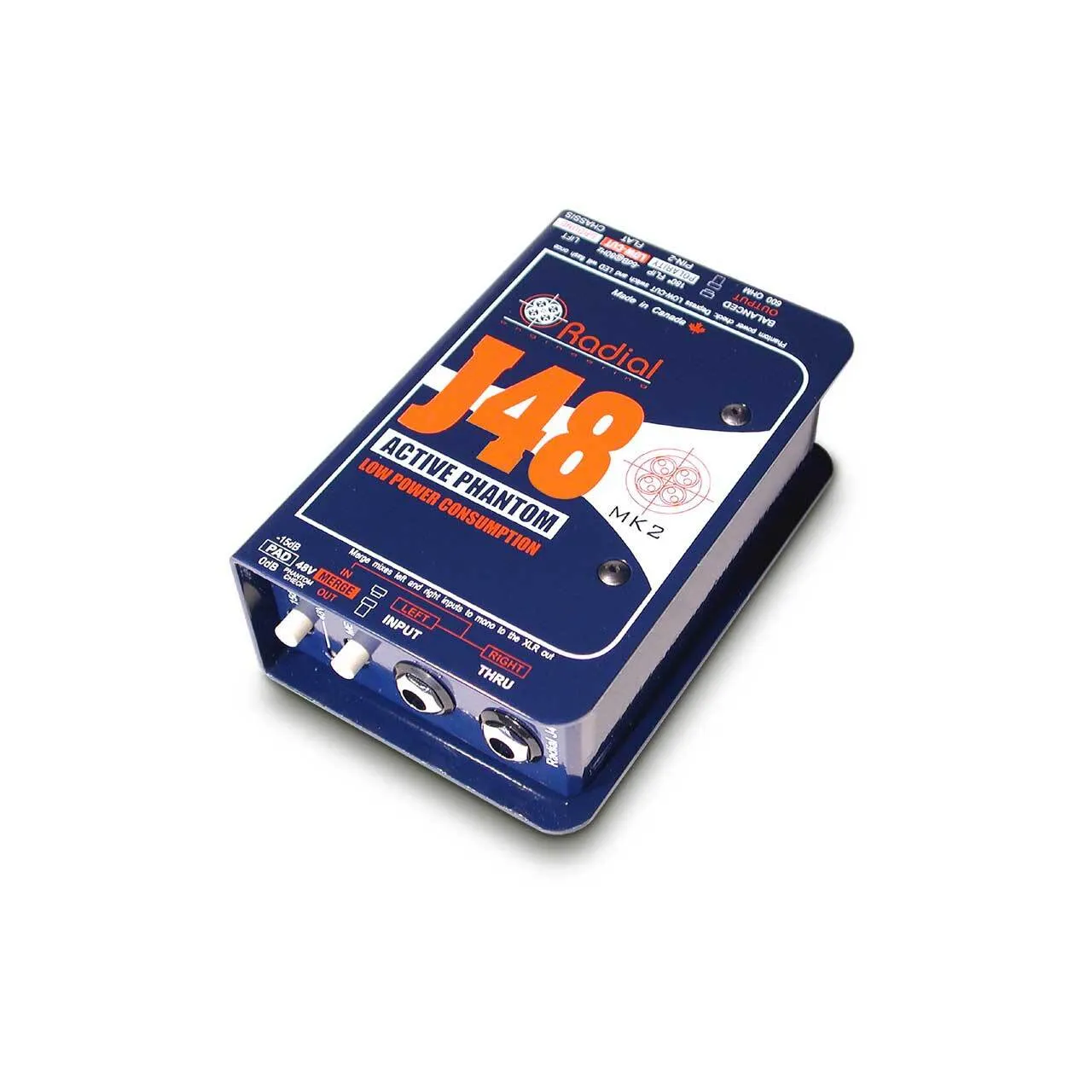 Radial J48 1-channel Active 48v Direct Box