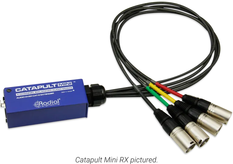Radial Catapult Mini RX Cat 5/6 Audio Snake Module with Male XLR Connectors