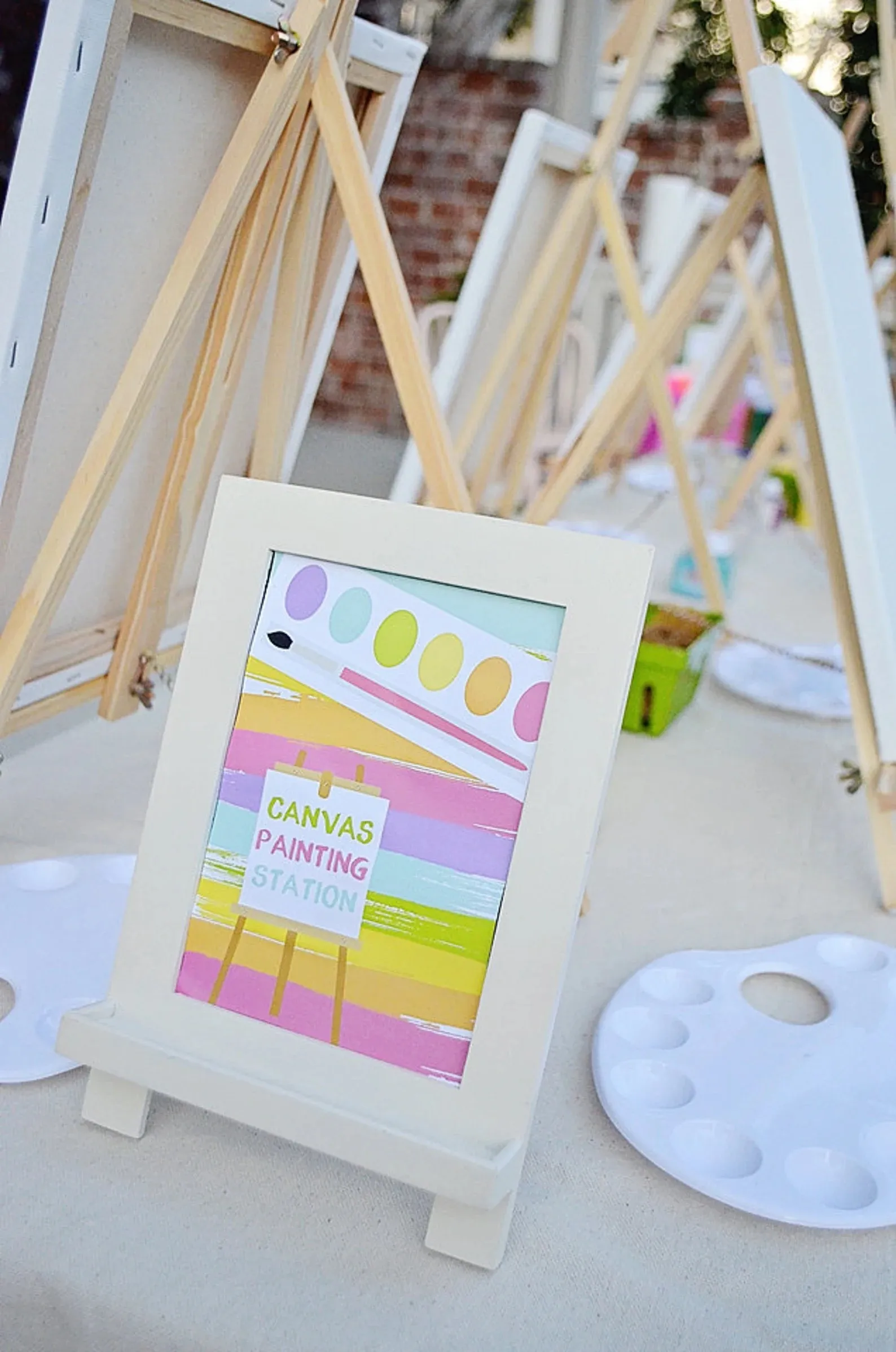 Canvas Painting Station For 10 Children