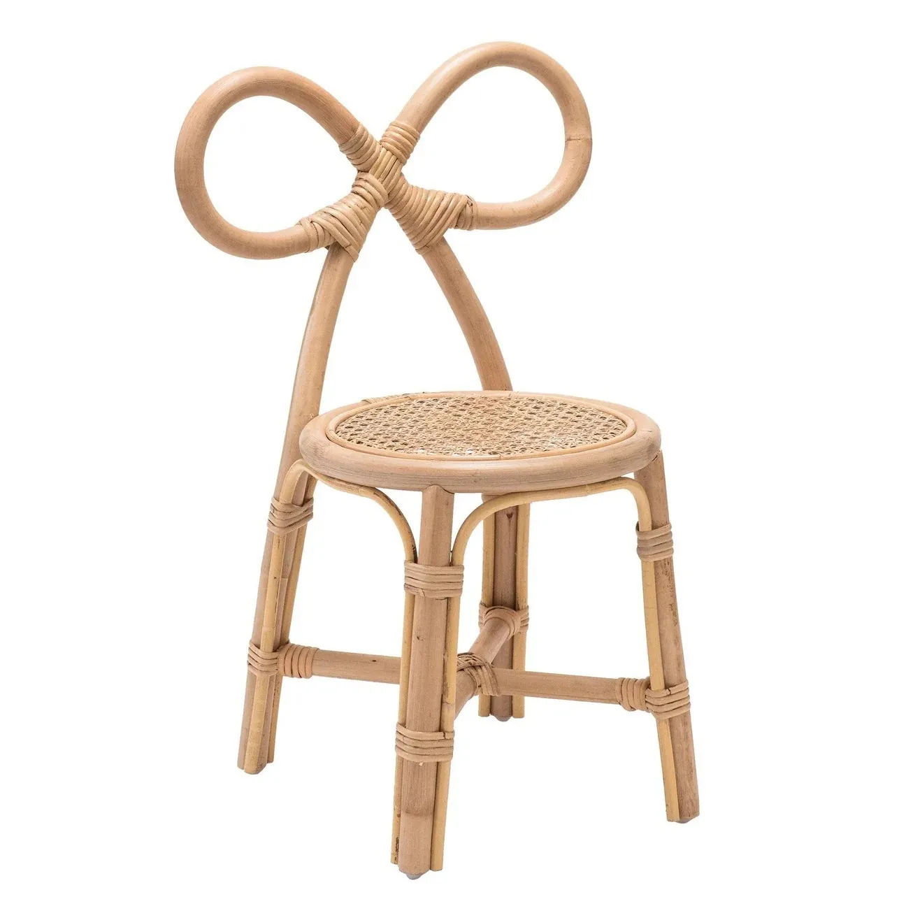 Kids Rattan Bow Chair